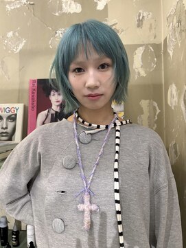 ロジ(loji) レイヤーボブ×ミントカラー