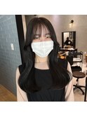暗髪韓国くびれヘア