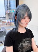 【西宮レイヤーカット】スモーキーブルー