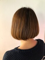 スタジオ アルファプラス 日暮里店(studio α+)&nbsp;ブラウン×前下がりワンレンボブ♪【スタジオアルファプラス】