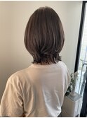 くびれミディ ダークグレージュ 外ハネボブ