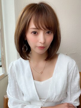 アフロート ディル(AFLOAT D'L) 大人かわいい ワンレンボブ 前下がりボブ ひし形シルエット KI