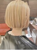 人気のミニボブ×ミルクブロンドカラー★中村大輔