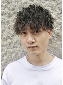 メンズ束間ウェーブメンズカットツイストスパイラルパーマ