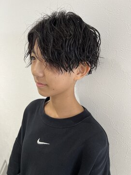 アンソメット 筑後店(UN SOMMET) ツイストスパイラルパーマ　センターパート　キッズパーマ