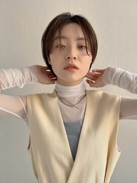 ムク 甲府(muku.) 前髪/マチルダボブ/ピンクベージュインナー/グレージュ[甲府駅]