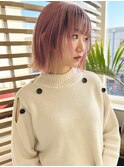 【ダブルカラー 】艶髪　ピンクベージュインナーデザイン