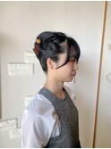 祭りヘアセット