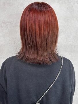 ルノン(LUNON) レッドオレンジ/ブラウンカラー/グラデーションカラー