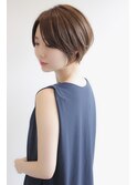 大人女性の丸みが可愛いショートボブ