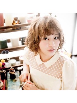 プシュケ(PSYCHE) ハニーベージュ外国人風パーマ大人可愛いボブパーマ20代30代40代