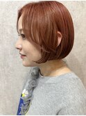 アプリコットカラー　×  mini bob