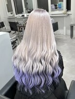 シェイロ(Cielro)&nbsp;エンドカラー☆パープル×ホワイトカラー☆ハイトーン