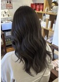 デザインカラー/レイヤーカット/ウェットヘア/オリーブベージュ