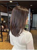 さら艶ミディアムヘア×顔周りレイヤー
