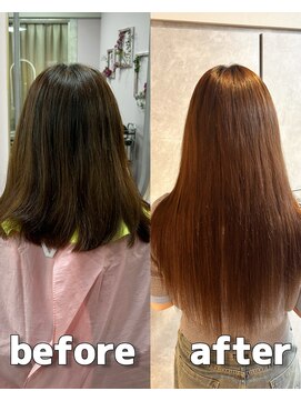 ガルボヘアー 心斎橋店(garbohair) 心斎橋プルエクステプルシールエクステビフォーアフター