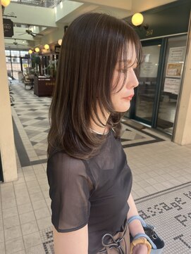 ココロ(COKORO) レイヤー_酸性縮毛矯正_オリーブベージュ