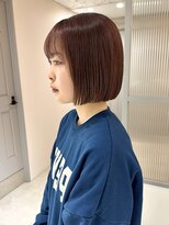 エン バイ ユアーズヘア 銀座店(eN° by youres hair)&nbsp;タッセルボブ ミニボブ 切りっぱなしボブ 前下がりボブ 縮毛矯正