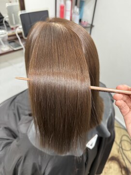 ボクノ 6号店 大橋(bokuno) 【 chika 】髪質改善縮毛矯正 / ベージュ / ミディアム / 艶髪