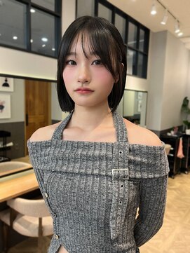 サンド 大阪梅田(sand) @haru__sand ココアベージュ/オリーブグレー/小顔［大阪梅田］