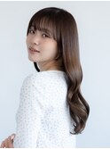 透明感イルミナカラー韓国ヘアロングレイヤーカット2UP