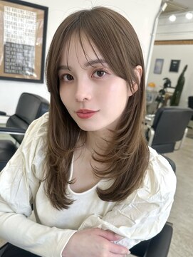 ポーチバイハニー オモテサンドウ(PORCH by HONEY omotesando) 結べるレイヤーカットミルクティーベージュ1