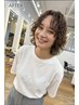 〔脱縮毛矯正コース〕150分 カット+クリームパーマ ¥19,000
