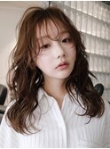天神大名今泉ボブミディアムパーマ小顔レイヤー顔まわりカット