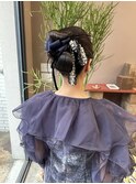 ヘアセットヘアアレンジシニヨン二次会パーティー