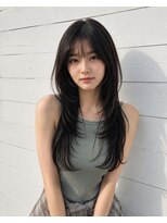 ズール 稲田堤店(ZU LU)&nbsp;韓国風レイヤーロング×黒髪