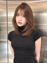 シー バイ ロンド 新宿(Sea by Lond)&nbsp;ワンホンレイヤ ー×ダークブルー[デジタルパーマ/ボブ/韓国]
