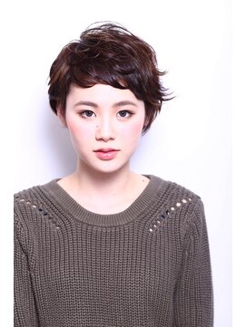 ジャン クロード ビギン 表参道店(JEAN CLAUDE BIGUINE) ハイライト×ナチュラルパーマ ベリーショート20代30代40代