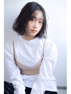 ノンダメージサロン ステラバイボヌール(Stella by Bonheur) 【ノンダメージサロンStella】クールな黒髪前下がりボブ