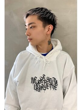 ヌイ 横浜(nui) ハイトーンメンズスタイル_七三オールバックツイストパーマ