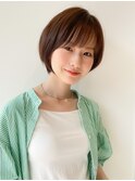 大人可愛い 10代20代30代 丸みショート ショートボブ