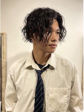 ミモザワークス(Mimosa Works) ボブ男子のウェーブ スパイラル