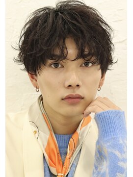 オーシャントーキョー サニー 原宿(OCEAN TOKYO Sunny) コンマバングセンターパート束感マッシュニュアンスパーマ