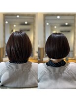 ハッコ(hacco) ウル艶ボブ/ベージュピンク/フレンチカジュアル/内巻き