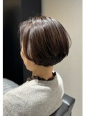 大人女性×ショートボブ×脱白髪染め