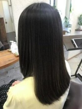 ヘアーサロン ミーム(MEME)の写真/【髪質改善◎】MEMEの縮毛矯正がパワーアップ!!クセ毛やお悩みを徹底解消★仕上がりの手触りに大満足♪