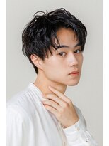 ユニックス ララポート豊洲店(UNIX Salon&Spa)&nbsp;波巻き/メンズマッシュパーマ/センターパート/スーツ/20代30代