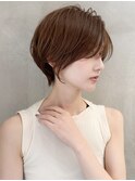 ミニウルフレイヤーカット顔周り前髪韓国ショートボブ/大宮