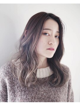 トランク ヘアー デザイン(tranq hair design) 大人女子透明感バレイヤージュミルクティーベージュブリーチ