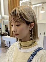 ポジ(poji)&nbsp;ミルクティーベージュカラー　ケアブリーチカラー　ミディアム