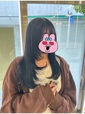 透明感ブルーブラックブリーチカラー