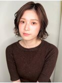 ナチュラルブラウンウェットヘアボブパーマp1北浦和20代30代40代