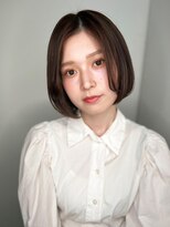 モッズヘア 越谷(mod's hair)&nbsp;ナチュラルブラウン小顔前下がりワンレンボブp1 20代30代40代!