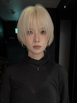 サンクマーケット 渋谷(cinq MARKET) ダブルカラーショートウルフカットショートボブレイヤー前髪あり