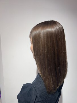 アヴァンス 広島本通店(AVANCE.) 着物ヘア/ダークアッシュ/ミディアムレイヤーカット/広島