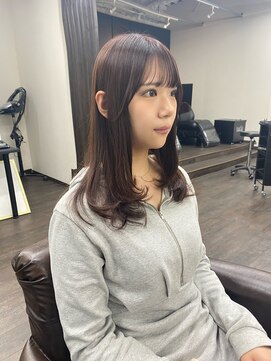 ヘアーサロン アウラ(hair salon aura) 【aura】顔まわりカット/顔まわりレイヤー/ミントグレー